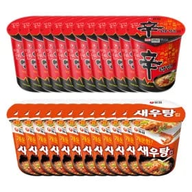 농심 신라면 새우탕 컵라면 24개입