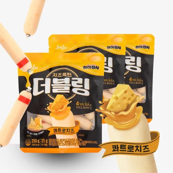 진주햄 천하장사 더블링 콰트로치즈 750g 25gX10개입X3개