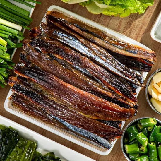 구룡포 햇 과메기 꽁치 20쪽 10미 야채 해초 세트