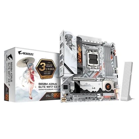 긱바 오타쿠 보드 B850M AORUS ELITE WIFI7 ICE-P
