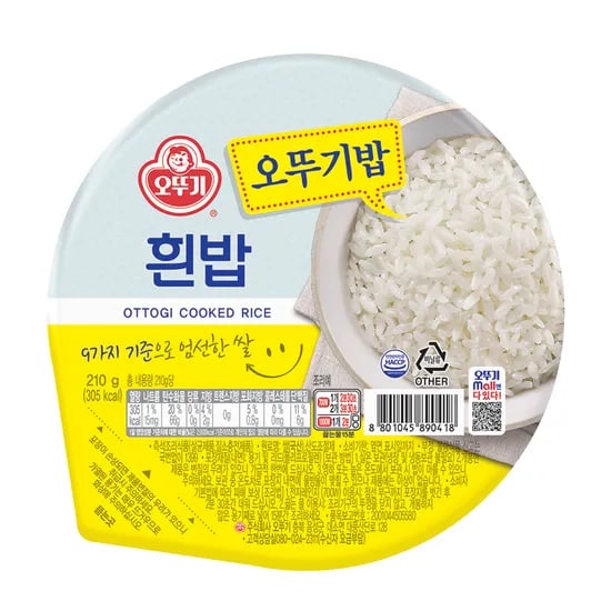 오뚜기밥 흰밥 210g 36개