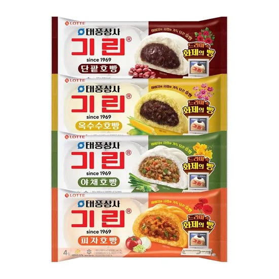 태풍상사 기린호빵 4입 4종 총 16개 골라담기