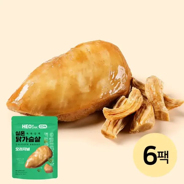 허닭 촉촉 실온 닭가슴살 오리지널 6팩
