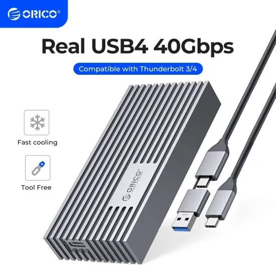 ORICO USB4 M.2 NVMe SSD 인클로저 40Gbps