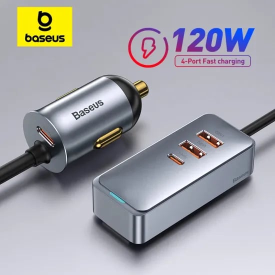 베이스어스 120W 차량용 충전기 C 2포트 A 2포트