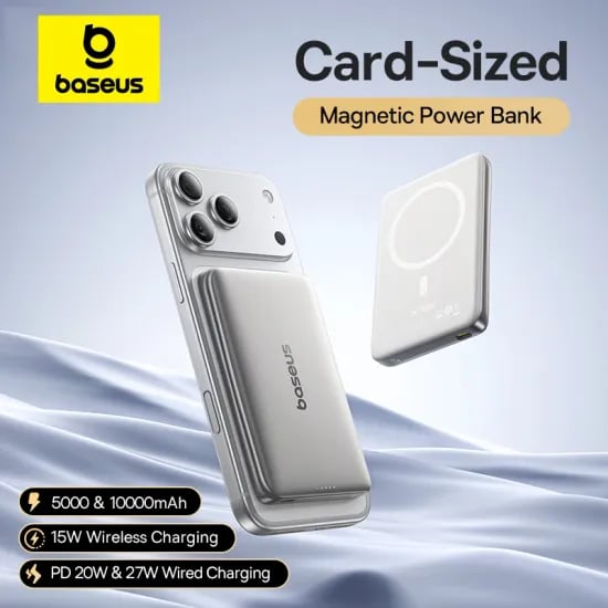 베이스어스 10000mAh 마그네틱 파워뱅크 PD27W 아이폰 호환
