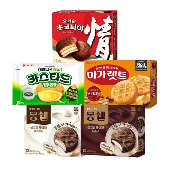 파이 8곽 혼합구성 초코파이 몽쉘 카스타드 마가렛트