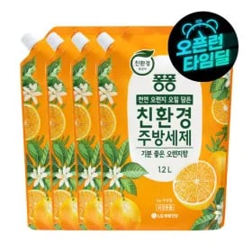 퐁퐁 친환경 주방세제 오렌지 1.2L 4개