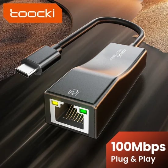 투키 USB C to RJ45 랜 네트워크 카드 100Mbps