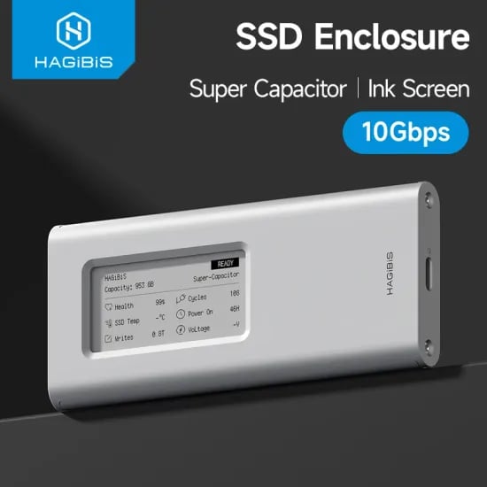 Hagibis 하기비스 잉크디스플레이 NVMe 인클로저