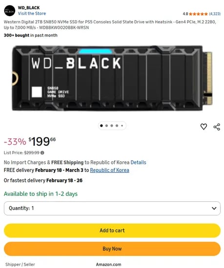 WD SN850 2TB