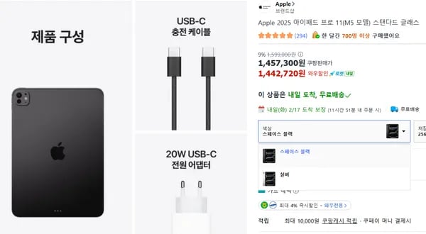 Apple 2025 아이패드 프로 11(M5 모델) 스탠다드 글래스