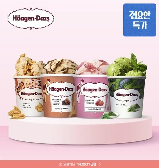 하겐다즈 파인트 2+2 골라담기 총 4개