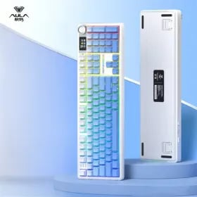 AULA 독거미 F108 PRO 유무선 스크린 기계식 키보드 풍령축