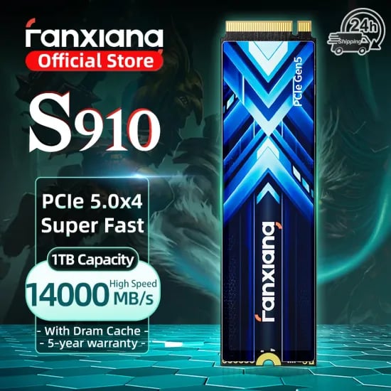 팬샹 S910 Pro SSD 2TB M.2 PCIe 5.0 SSD 14000MB/s
