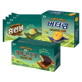 해태 두바이에디션 예스의 케이크가게+버터링딥+홈런볼 피스타치오맛