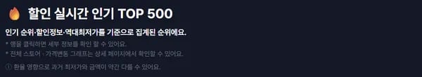 스팀·에픽게임즈 등 실시간 인기 TOP 500 및 역대 최저가 게임