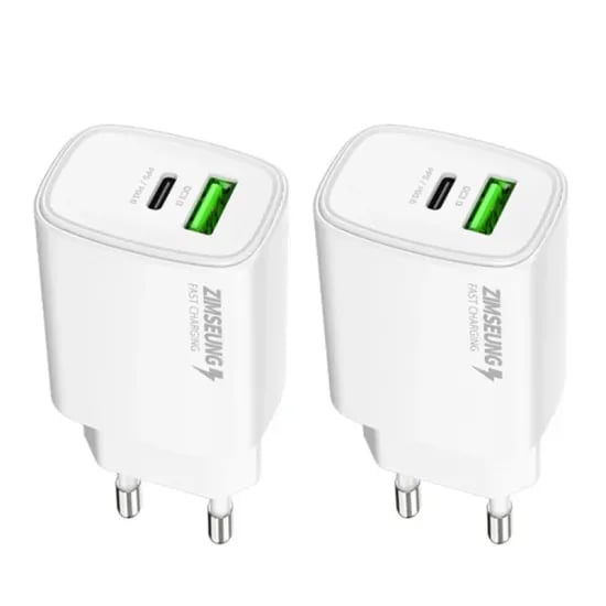 코인샵 (1+1) 초고속 25W PPS PD+QC 3.0 듀얼 어댑터 충전기