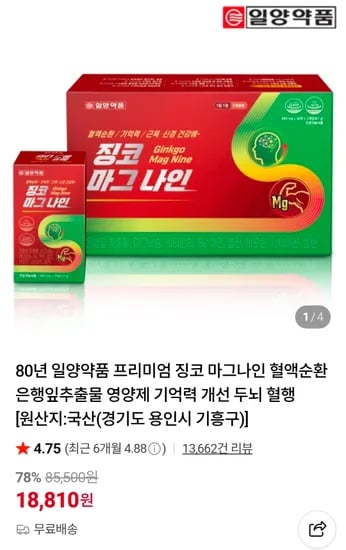 일양약품 징코마그나인 3개월분