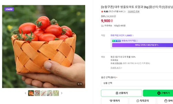 미리내농수산 방울토마토 로얄과 2kg (7,420원/무배)