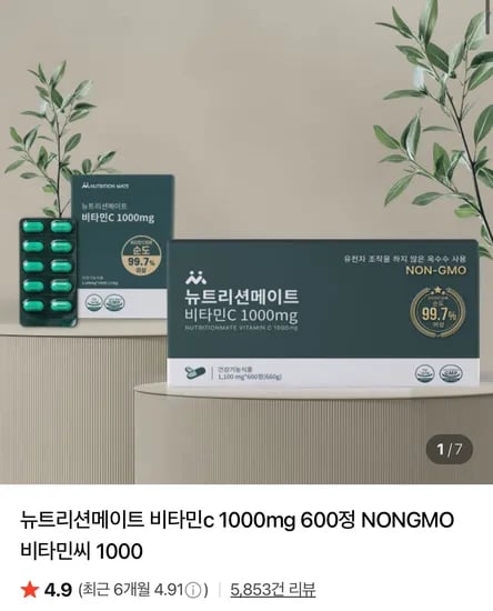 뉴트리션메이트 비타민C 1000mg 100정