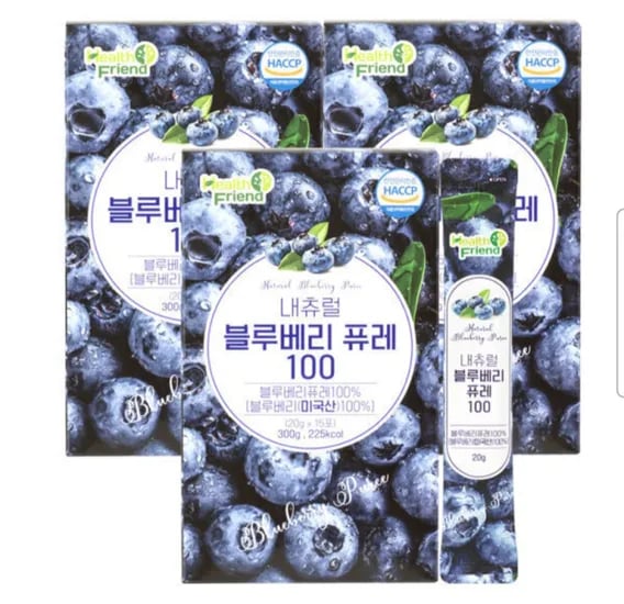 내츄럴 블루베리퓨레 100 15포 x 3박스 총 45포