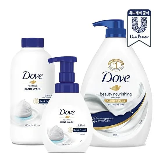 도브 바디워시 1L+핸드워시 240ml+430ml