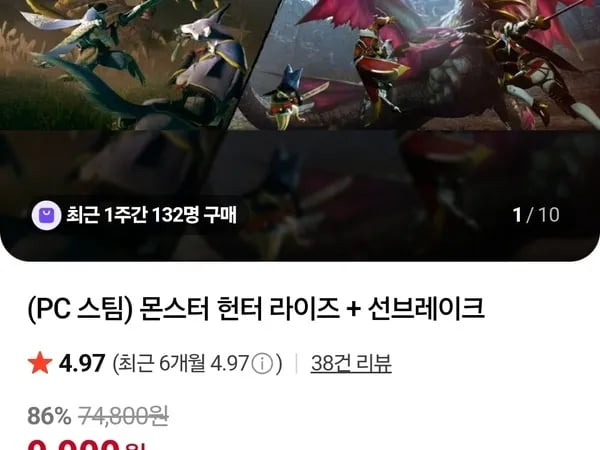 몬헌 라이즈 썬브레이크 9,900원