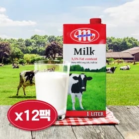 믈레코비타 3.5% 수입멸균우유 1L 12개