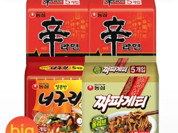 신라면10개+너구리5개+짜파게티5개 (유클13,540원/무료)