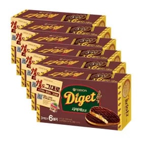 오리온 다이제 초코 6봉지 312g x 6곽 (유클14,930원)