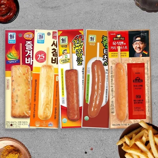 사조대림 핫바 5종 혼합 20개 카드결제 (14,430원)