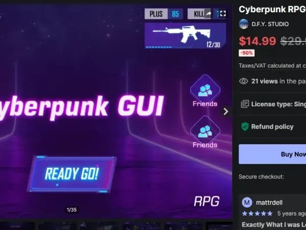 Cyberpunk RPG GUI Pack