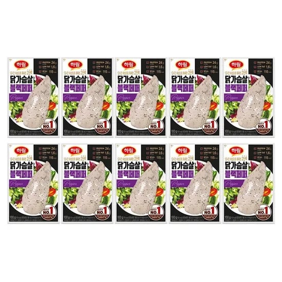 하림 닭가슴살블랙페퍼 100g 10봉 토스페이결제 (16,290원)