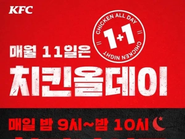 올데이 치킨나이트 치킨 1+1 총 2개