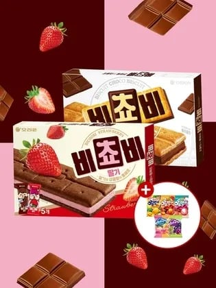 비쵸비 딸기 5P 3개+초코 5P 3개+증정 (15,416원)