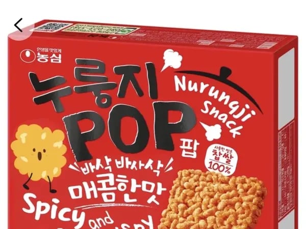 누룽지팝 매콤한맛 4p 142g 5개
