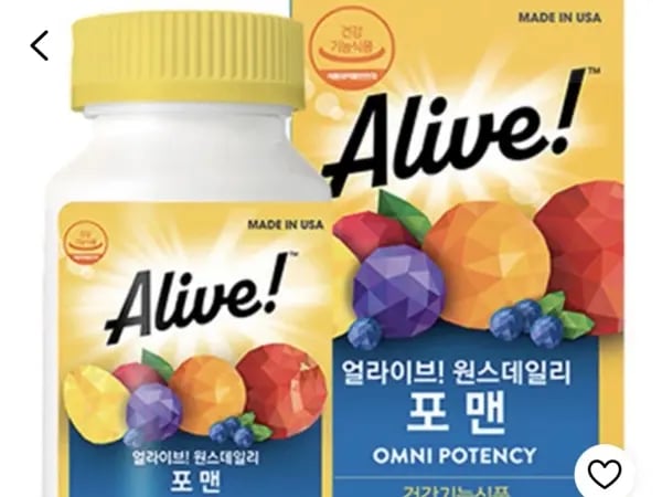 얼라이브 원스데일리 포 맨 멀티비타민 80정 1개 (24,420원/무료)