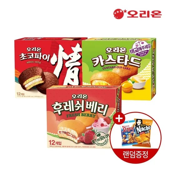 후레쉬베리+카스타드+초코파이 36P (토스12,130원 / 무배)