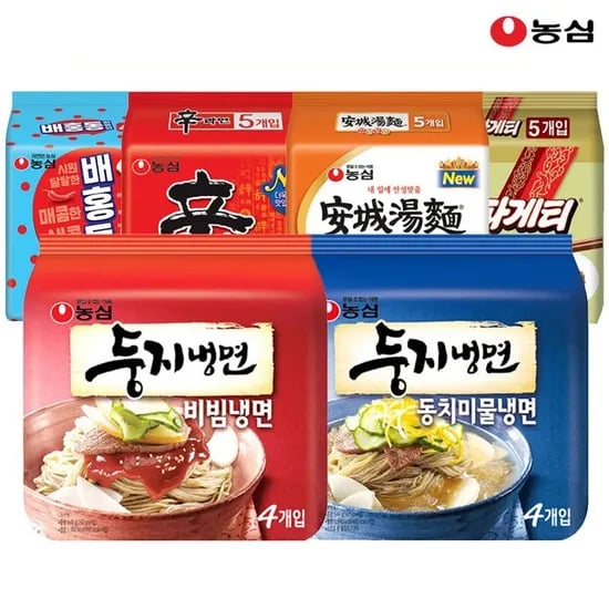 농심배홍동 4종 16봉 골라담기