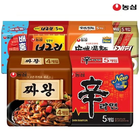 농심 신라면 10봉+짜왕8봉+너구리10봉 (23,710원/무료)