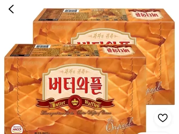 크라운 버터와플, 237g, 2개 (4,800원/와우무료)