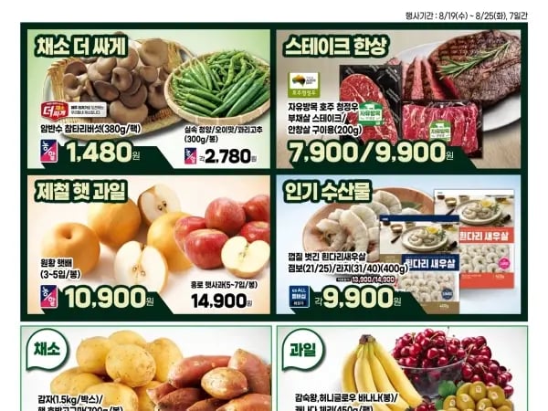 홈플러스&롯데마트&이마트&GS프레시&킴스 이번주 전단(8/20~26)