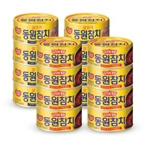 동원참치 라이트스탠150g 8캔+김치150g 8캔(토스21,600원)