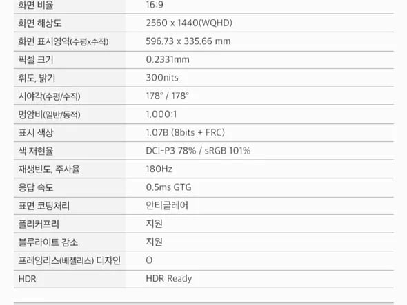 MSI 게이밍 QHD 180Hz MAG275QF