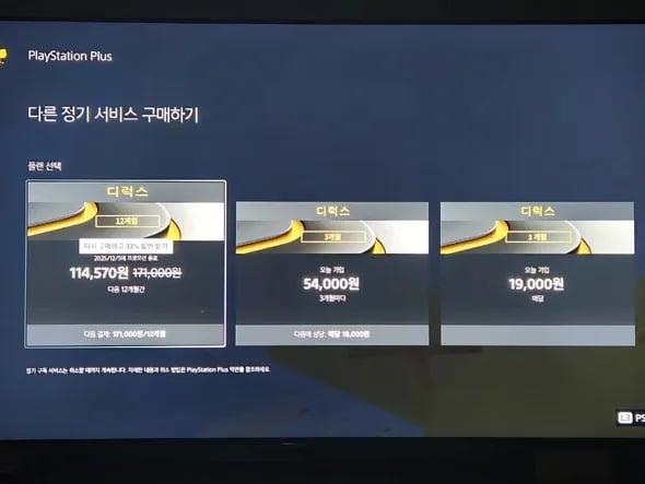 PS+ 디럭스 12개월