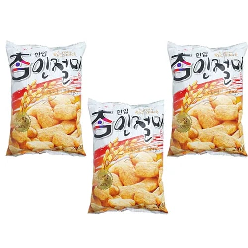 눈꽃콩가루 참인절미 스낵 204g x 3봉 랜덤 612g