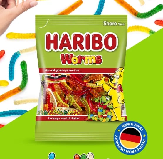 하리보 지렁이젤리 400g