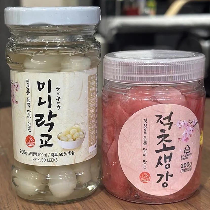 생선회 초밥짝꿍 락교와 적초생강 랜덤 600g (200g*3개입/개별포장)