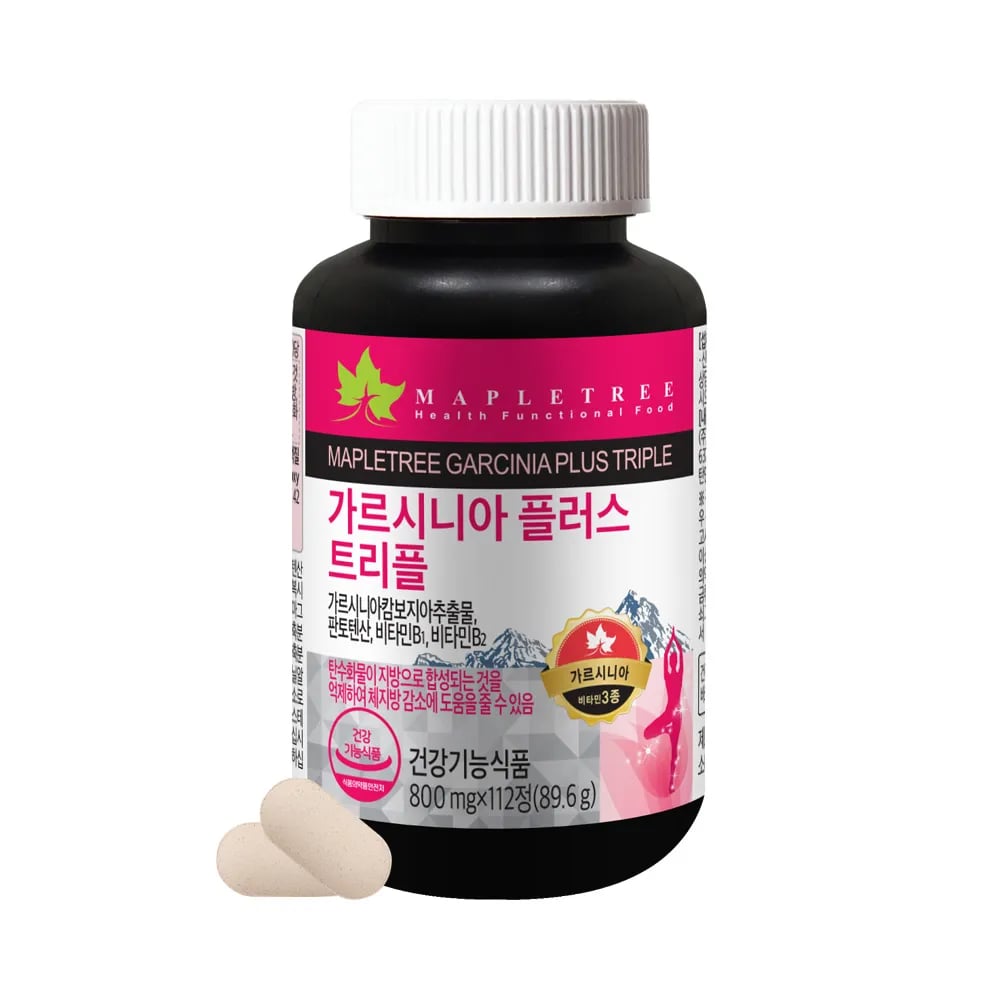 2정`.    Final String: 메이플트리 가르시니아 플러스트리플 HCA 800mg 112정 3개 이상 구매